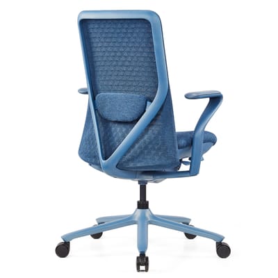 Bureaustoel / draaistoel VERVIO Rugleuning 3D-netstof / zitting stof blauw hjh OFFICE