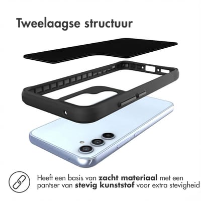 imoshion Hoesje - Geschikt voor Samsung Galaxy A34 (5G) - Hybrid Carbon Case - Zwart