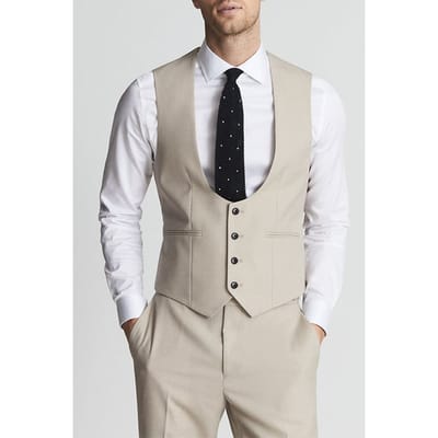 Reiss Fine Waistcoat Stone Waistcoats Maat: 38 | Gilets Outlet | Heren | Beige