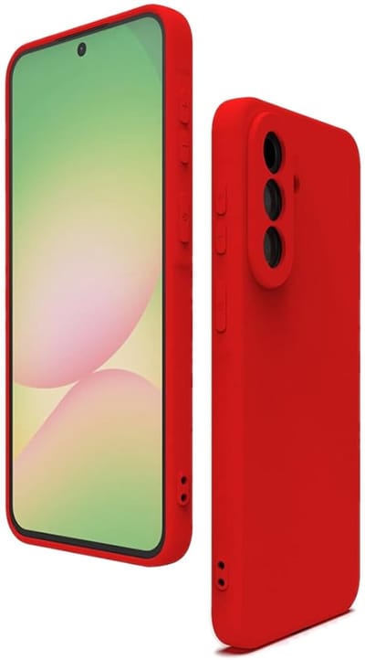 CaseMania Backcase hoesje geschikt voor Samsung Galaxy A57 - Effen Rood - Silicone