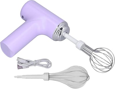 Draadloze Mixer - Keukenapparaat Handig - Beslag Maken - Drie Snelheden - Compact Lichtgewicht - Wit