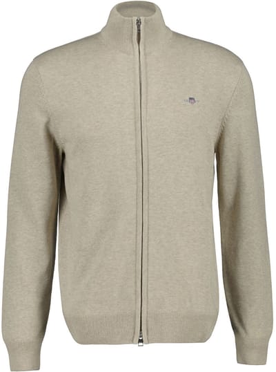 GANT Vest CASUAL COTTON ZIP CARDIGAN