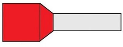 Elektrawebshop Adereindhuls geisoleerd 1mm² (rood) 100 stuks - 221010