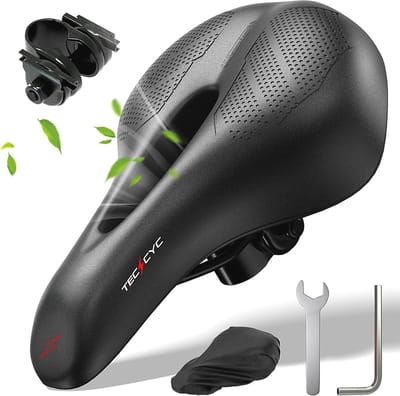 Comfortabel Fietszadel met Gel en Memory Foam - Ergonomisch en Ademend - Voor Fietsen, e-Bikes, en Mountainbikes