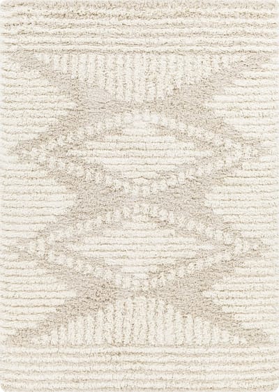 SURYA - NURIA Modern LichtBeige Zacht Hoogpolig Shaggy Tapijt