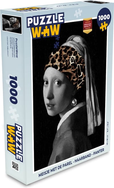 Puzzel Meisje met de parel - Haarband - Panter - Legpuzzel - Puzzel 1000 stukjes volwassenen