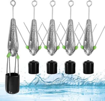 5 Sets van 110g Lood Gewichten voor Zeevisserij - Drop Shot Accessoires voor Zoetwater en Zoutwater Visserij
