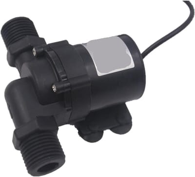 Warmwaterpomp - Circulatiepomp - Zonneboiler - Borstelloze motor - 24V - Zwart