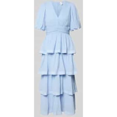 midi-jurk in de look met ruches model 'Plira'