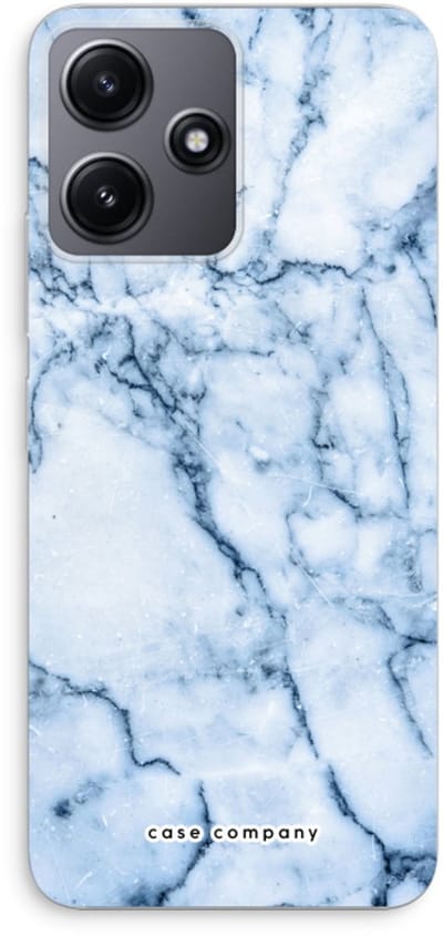 Case Company® - Hoesje geschikt voor Xiaomi Redmi 12 hoesje - Blauw marmer - Soft Cover Telefoonhoesje - Bescherming aan alle Kanten en Schermrand