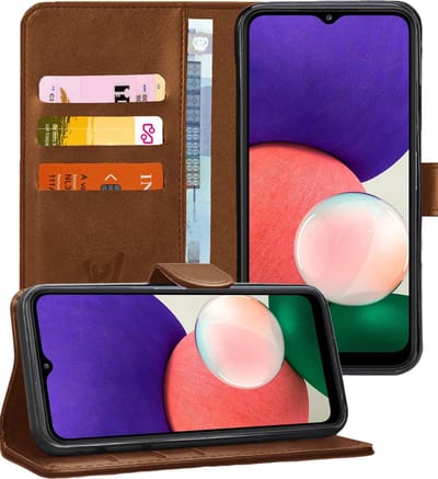 Samsung Galaxy A22 5G - Bookcase Bruin - Portemonnee Hoesje