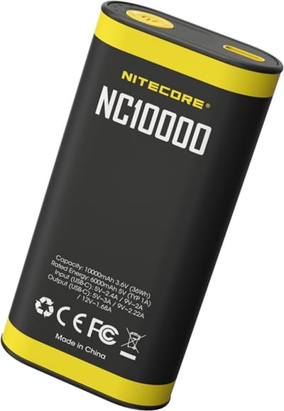 Nitecore powerbank NC 10000 mAh met LED-lampje