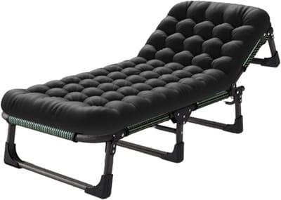 Opvouwbare Loungestoel - Kampeerstoel Ligstoel - Buiten Ontspannen - 5 standen verstelbaar - 75 x 26 inch - Grijs