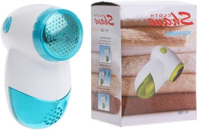 Draagbare Stof Scheerapparaat - Kleding Trimmer - Kleding Verzorgen - Beschermende Metalen Kap - Reisformaat - Blauw
