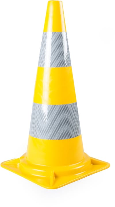 Rubbermagazijn - Verkeerskegels - Per 2 stuks - 50cm hoog - Geel met reflectie