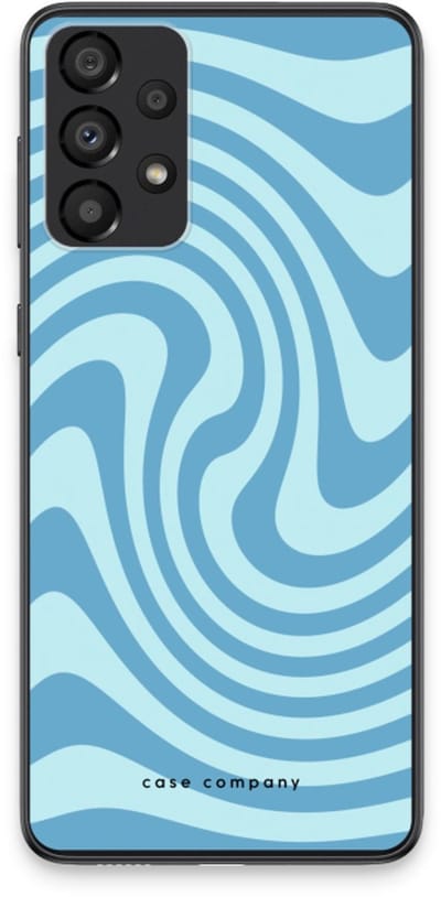 Case Company® - Hoesje geschikt voor Samsung Galaxy A33 5G hoesje - Swirl Blauw - Soft Cover Telefoonhoesje - Bescherming aan alle Kanten en Schermrand