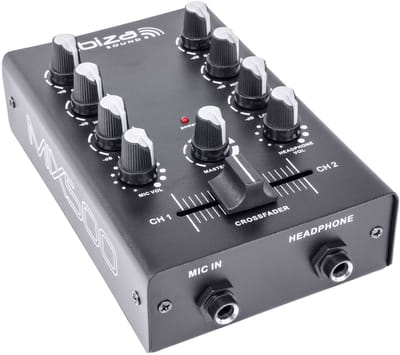 Ibiza - MIX500 - Compacte 2-Kanaals Mengpaneel - Lijn- en Microfooningangen, Hoofdtelefoon, RCA, Opname