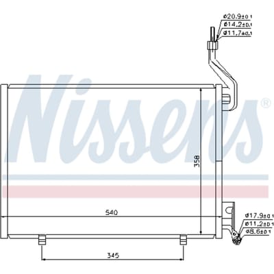 Condensator, airconditioning NISSENS 940107