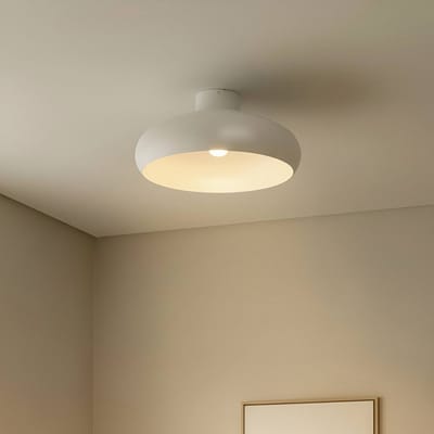 Lindby - plafondlamp - 1licht - IJzer - H: 22 cm - E27 - beige