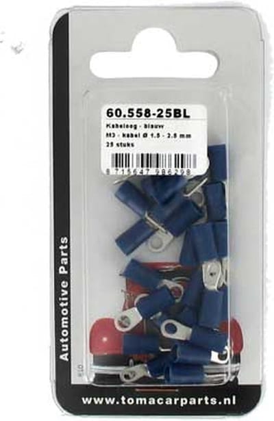 Kabeloog M3 blauw 25 stuks blister