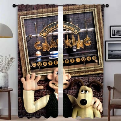 Gromit Moderne Woonkamer Gordijnen voor Camera Verduisteringsgordijn Tule voor Slaapkamer Huisinterieur Gordijnen 2 Stuks Shades Keuken W50xH70cmx2pcs-CL