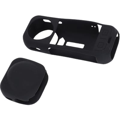 Housse en Silicone pour Caméra Bouchon d'Objectif Compatible avec Insta360 X5 Housse de Protection en Silicone pour Caméra et Protection d'Objectif black