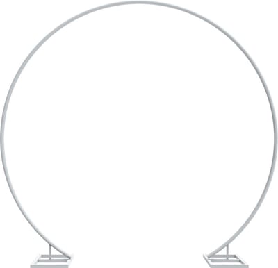 Tumex - Trouwboog - Metalen Frame - Grote Ronde Boog - 220x200cm - Ballonenboog - Bloemenboog - Voor Bruiloften en Feesten - Wit