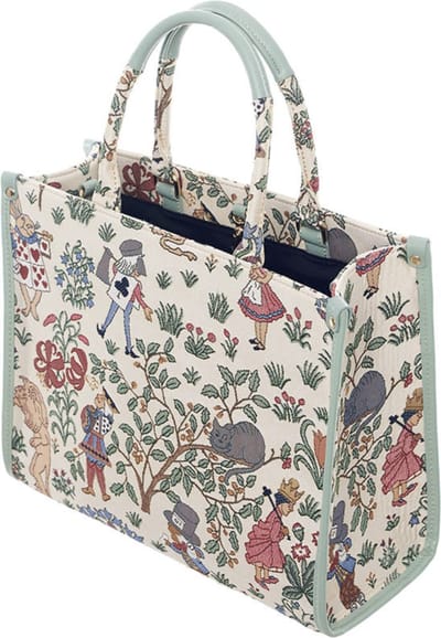 Signare - Luxe City Bag - gobelinstof - Alice in Wonderland - Charles Voysey