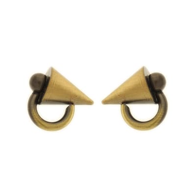 Behave - Oorbellen knopjes - Oud-goudkleur - Trendy minimal look