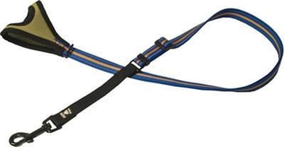 Hurtta Jogging Hondenlijn - Nylon - Neopreen greep - Blauw / Oranje - Breedte 20 mm - Lengte 60 - 90 cm (verstelbaar)