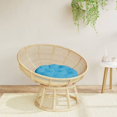 vidaXL - Kussen - rond - Ø - 60x11 - cm - oxford - stof - lichtblauw