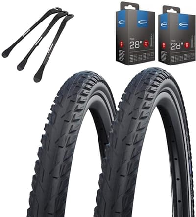 Fietsbanden - Banden set - Veilig Fietsen - Met Reflectie - 28 x 1.60 inch - Zwart