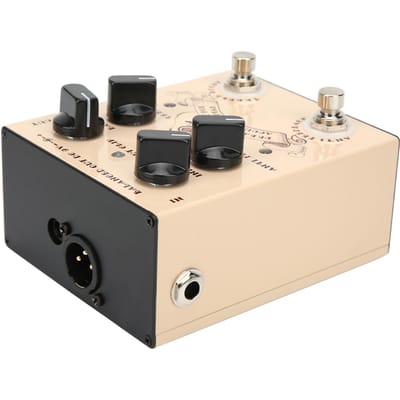 Akoestische Gitaar Effectpedaal DI Box Aluminiumlegering Behuizing Muziekinstrument Accessoires beige