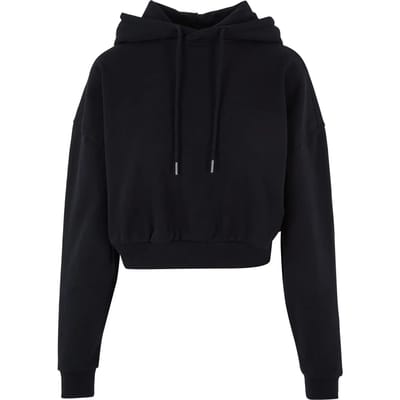 Urban Classics - Heavy Crop Hoodie - XS - Zwart