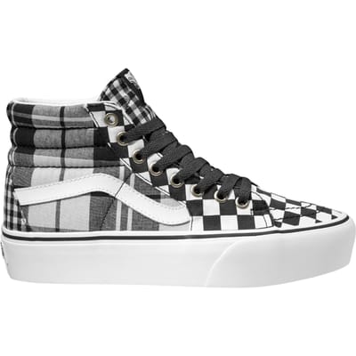 Vans Sk8-high Plaid Cherckerboard Zwart