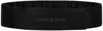 Dore & Rose - Zijden Hoofdband - Haarband - Verstelbaar - Haarband Dames - Skincare - Huid - Beauty - Make up - Zwart - Nº 18 Ébène du Chêne