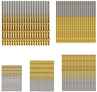 Mini Boor Set van 100 Stuks, HSS Metaal Twist Boor Bits in 5 Maten voor Hout, Plastic en Dunne Metalen Platen, Geschikt voor Accuboormachines