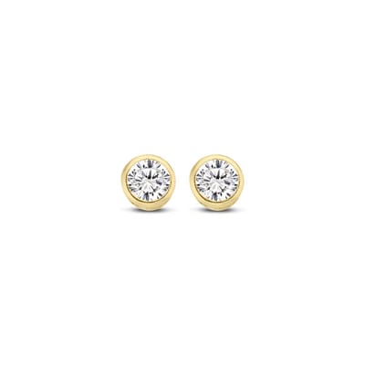 New Bling Goud 9NBG-0096 Oorknop Zirkonia - Glad - 3,5mm - Goud