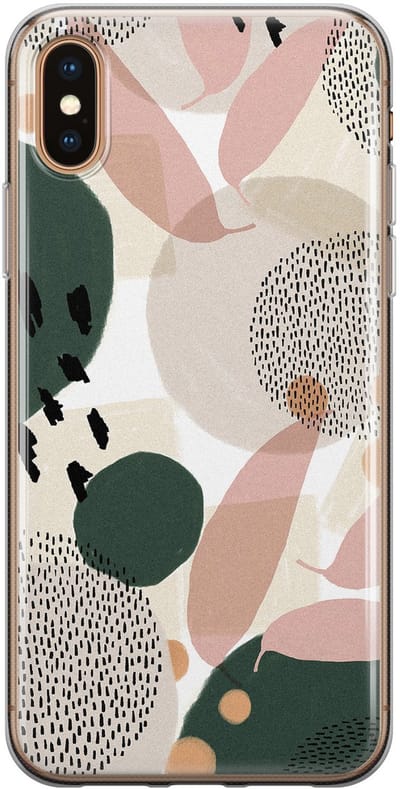 Leuke Telefoonhoesjes - Hoesje geschikt voor iPhone Xs Max - Abstract print - Soft case - TPU - Print / Illustratie - Multi