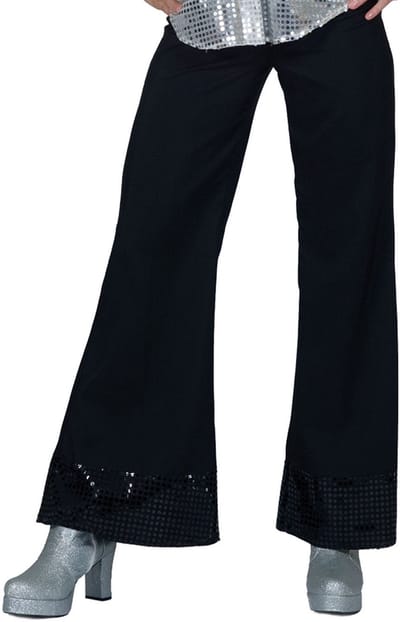 ESPA - Zwarte disco broek met lovertjes voor vrouwen - Large
