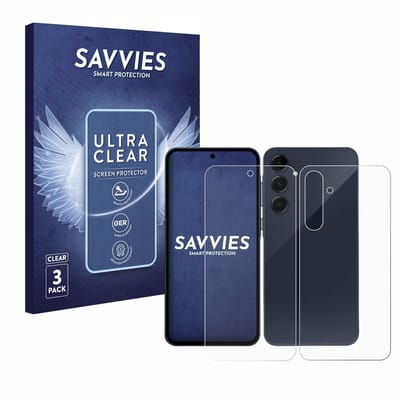 Savvies - Screenprotector voor Samsung Galaxy A35 5G (Voor+Achter) - Folie Beschermfolie transparant 6 Stuks