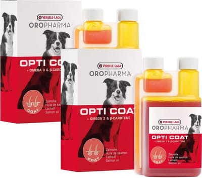 Versele-Laga Oropharma Opti Coat Omega-3 & Caroteen - Voedingssupplement - Huid - Vacht - 2 x 250 ml