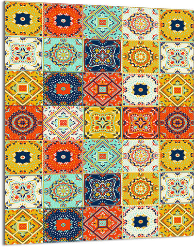 TMK ArtDeko Serie - Snijplank Mozaïek - 40x52 cm - Gehard Glas - Antislip