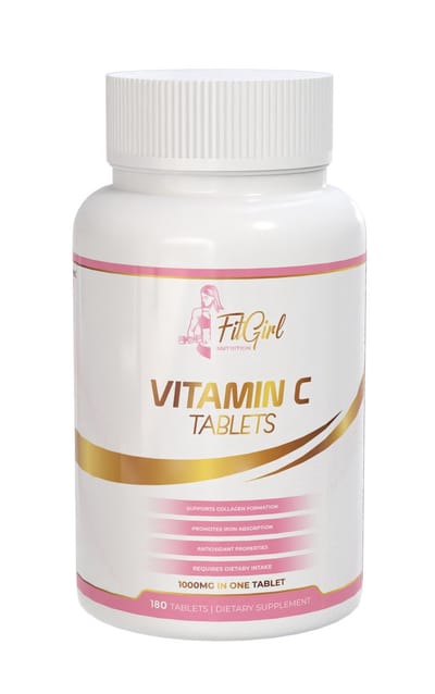 FitGirl Nutrition | Vitamine C 1000mg | 200 tablet | Vitamines | Gezondheid | Volwassenen | Nutriworld