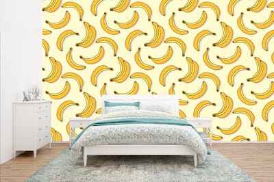 Behang - Fotobehang Fruit - Design - Banaan - Breedte 400 cm x hoogte 240 cm