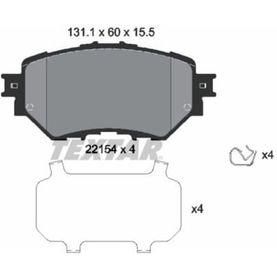 Remblokset TEXTAR 2215401, voor