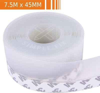 Simple Fix Tochtstrip - 750cm x 4.5cm - Tochtstrips voor Deuren - Tochtstopper - Tochtrol - Tochtband - Tochthond - Zelfklevend en Isolerend - Transparant