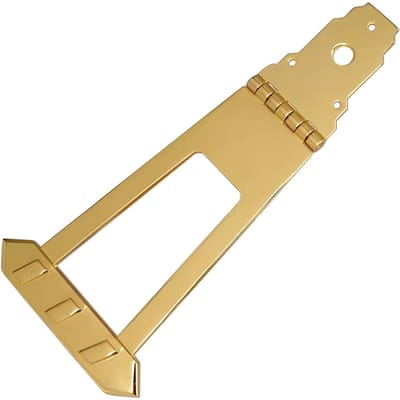 Cordier de chevalet de guitare Chevalet de guitare jazz Alliage de zinc Chromé Cordier trapézoïdal 6 cordes Remplacement pour Gold（Warm White Light 3000K)