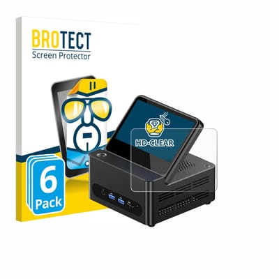 BROTECT - Screenprotector voor AOOSTAR G-FLIP H255 - Folie Beschermfolie transparant 6 Stuks