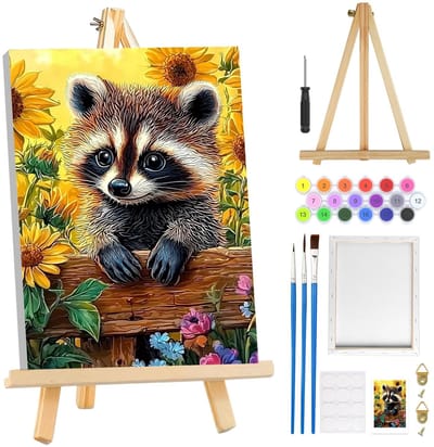 Dailygoods- Schilderen op Nummer - Verfset voor Volwassenen - Inclusief Frame - Canvas 20 x 30 cm - Ezel - Doe-het-zelf Kunstdecoratie